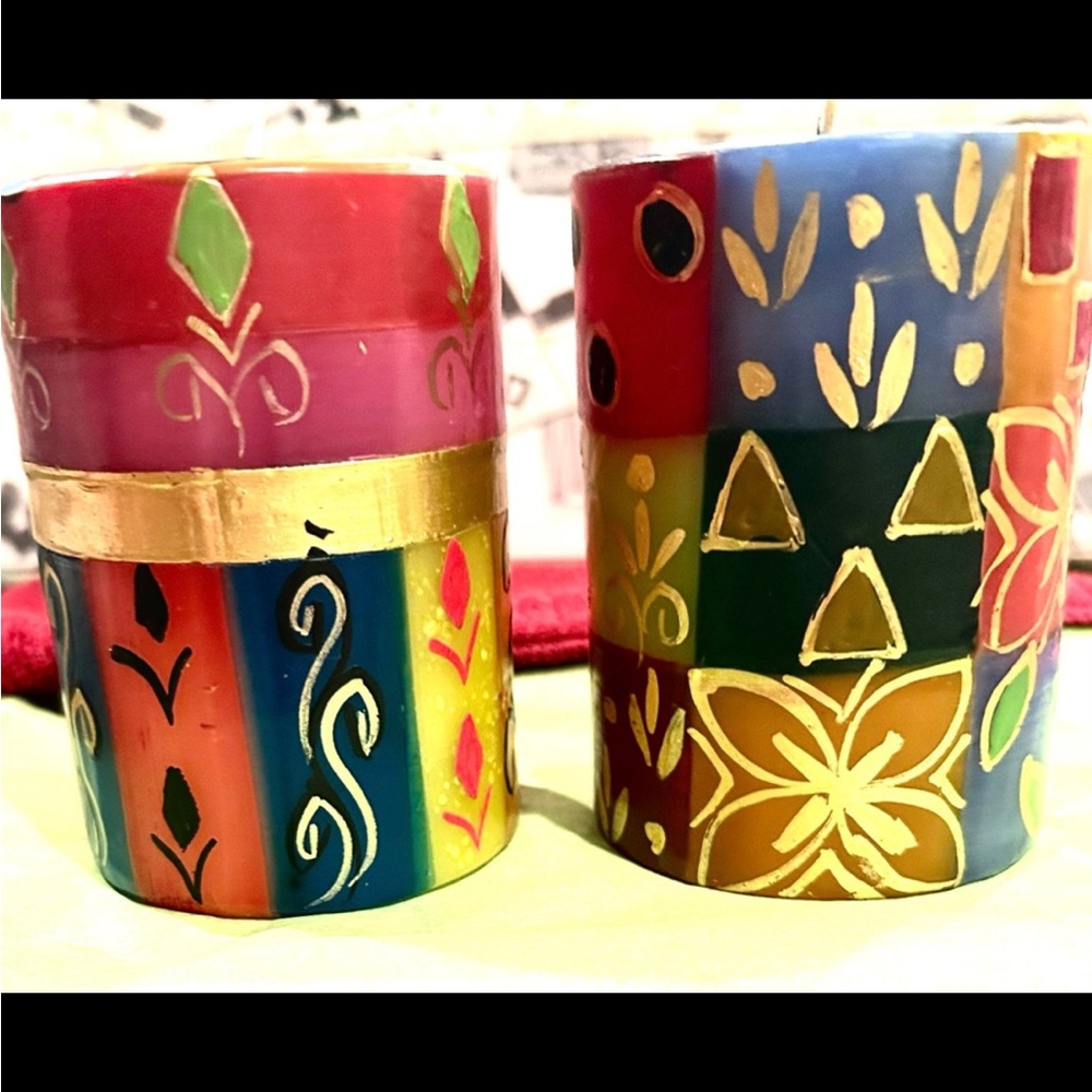Petalura (2) New Hand Painted in South Africa 4x5 Candles